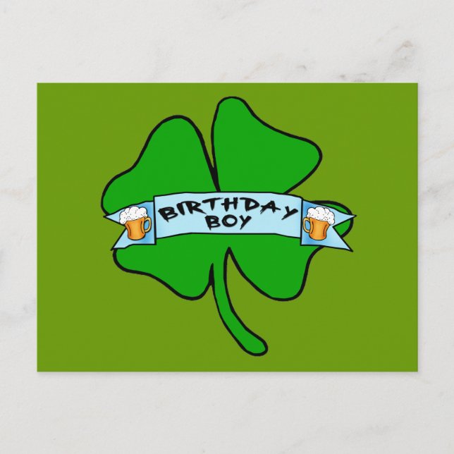 Födelsedagspojke med Beer Mugg T-shirts Vykort (Framsida)
