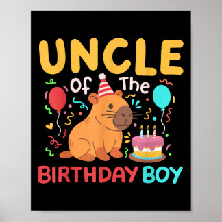 Födelsedagspojken Cute Capybara Kids Bday Poster