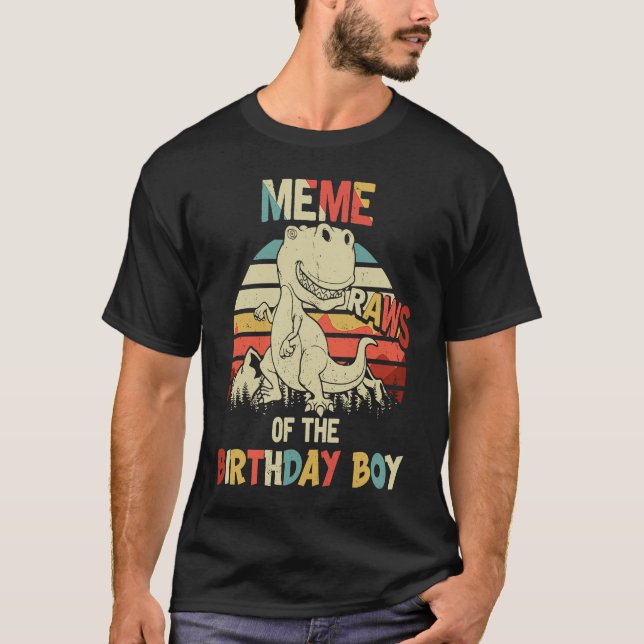 Födelsedagspojken Dinosaur Rawr Rex T Shirt (Framsida)
