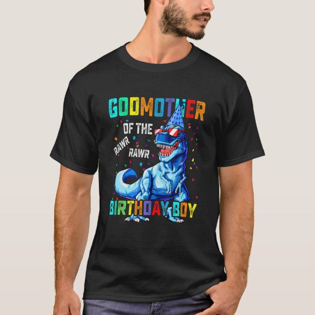 Födelsedagspojken Funny Godmodersauru T Shirt (Framsida)