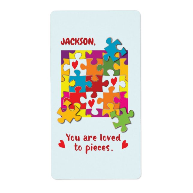 Födelsedagspojken Puzzle Kärlek till Biet Fraktsedel (Framsidan)