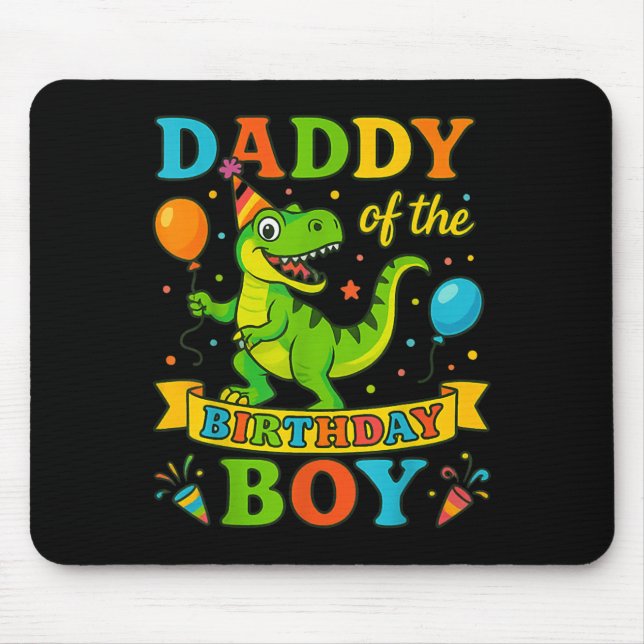 Födelsedagspojken T-rex Dinosaur Birthday Musmatta (Framsidan)