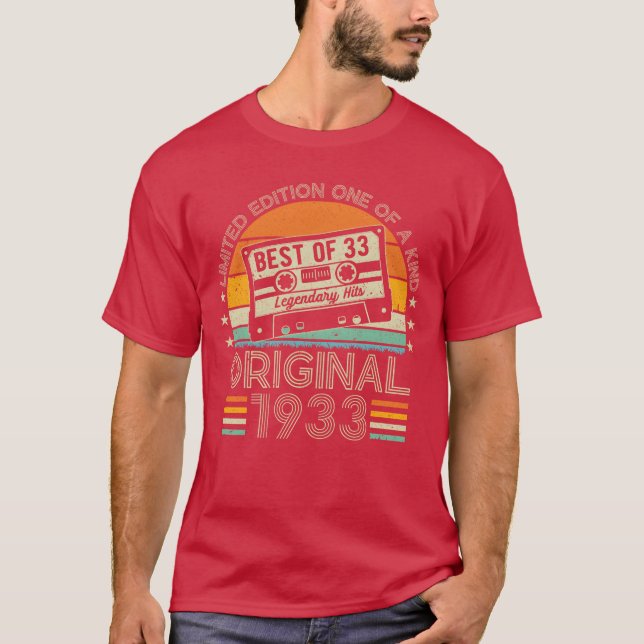 Födelsedagspresent 1933 års vintage t shirt (Framsida)