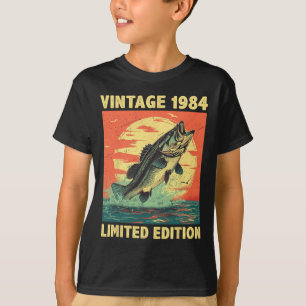 Födelsedagspresent 1984 Fiske Fiskare Fisk Present T Shirt