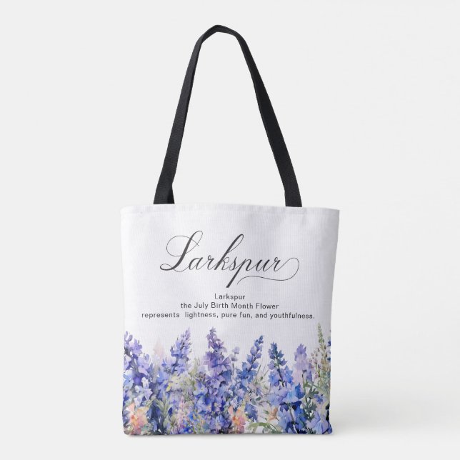 Födelsedagspresent 95 juli Födelsemånad Blomma Tygkasse (Baksida)