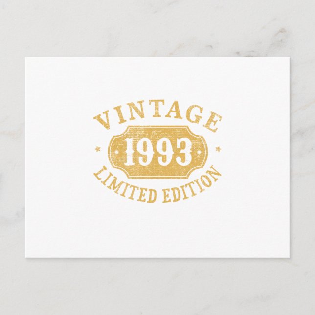 Födelsedagspresent Best Limited för 1993-talet Vykort (Framsida)