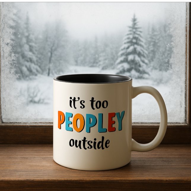 Födelsedagspresent Färgglad Rolig Text Modern  Två-Tonad Mugg (Modern cute birthday gift coffee mug)