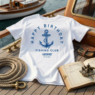 Födelsedagspresent Fiske Klubb Anpassad Tee
