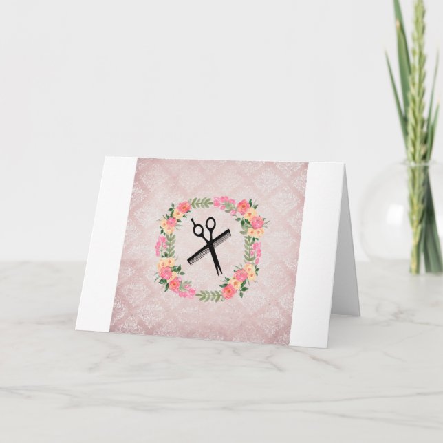 födelsedagspresent för frisör kort (Framsida)