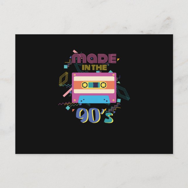 Födelsedagspresent för kvinnor och män födda på 90 vykort (Framsida)