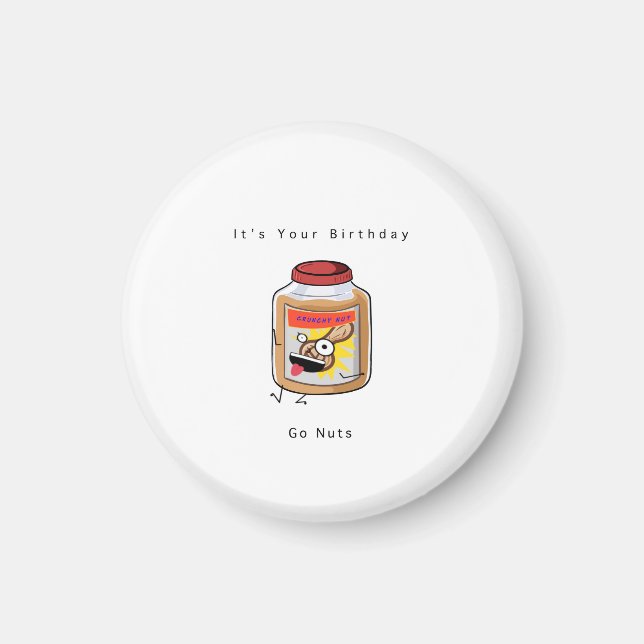 Födelsedagspresent, Go Nuts-present, födelsedagspr Magnet (Framsidan)