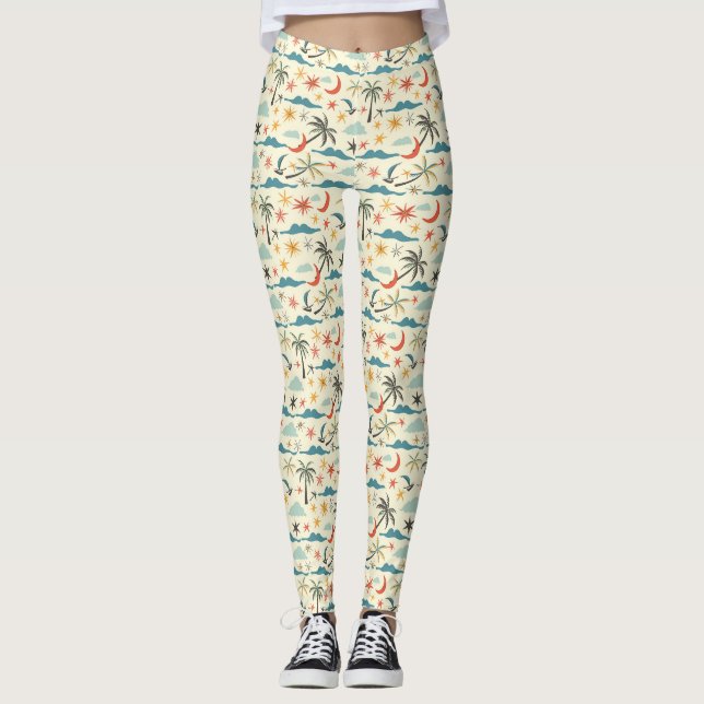 Födelsedagspresent | Havet Är En Central Bild Leggings (Framsida)