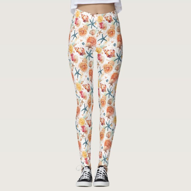 Födelsedagspresent | Havet kastar sin förtrollning Leggings (Framsida)