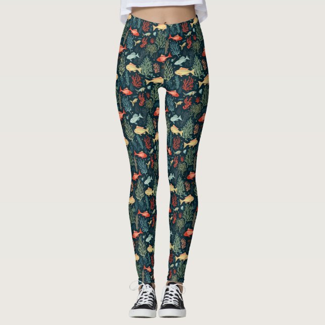 Födelsedagspresent | Havet rusar inte Leggings (Framsida)