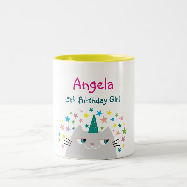 Födelsedagspresent Kaffe Mugg För 5 Årig Tjej Namn (Center)