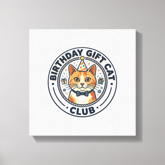 Födelsedagspresent Katt Kattälskare Present - Föde Canvastryck (Framsida)