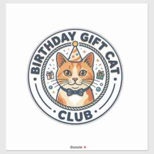 Födelsedagspresent Katt Kattälskare Present - Föde Klistermärken
