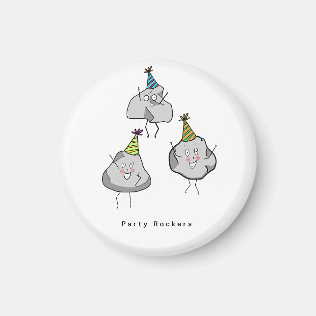 Födelsedagspresent, party rockers magnet, rolig pr magnet (Framsidan)
