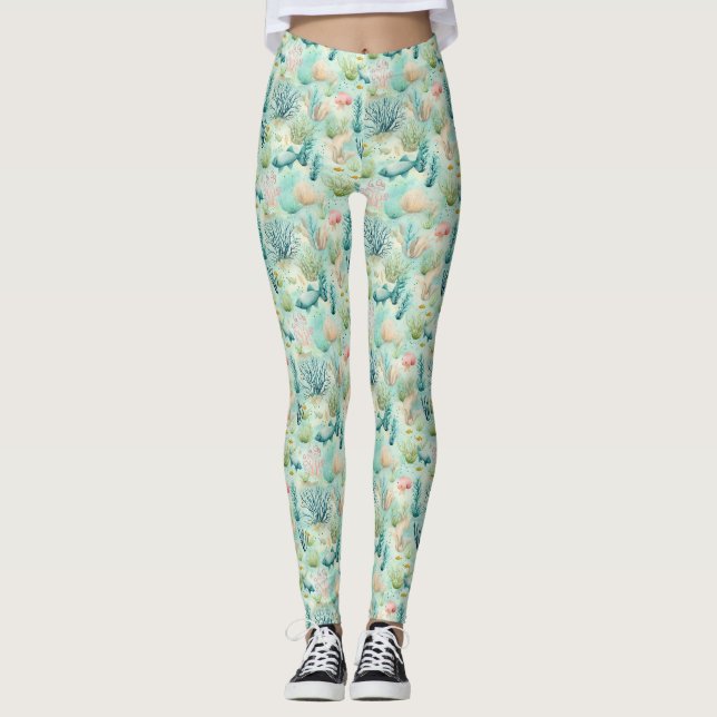 Födelsedagspresent | Saltvatten botar allt Leggings (Framsida)