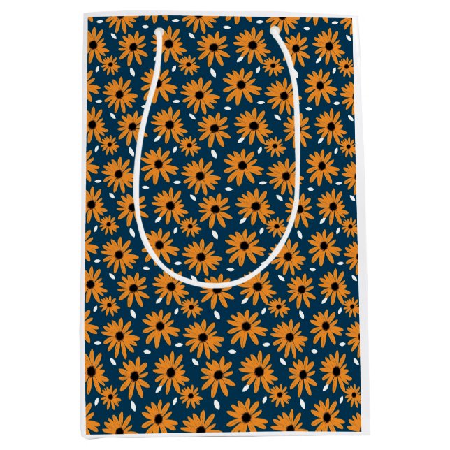 Födelsedagspresent | Sömlös orange tusenskönsmönst (Framsidan)