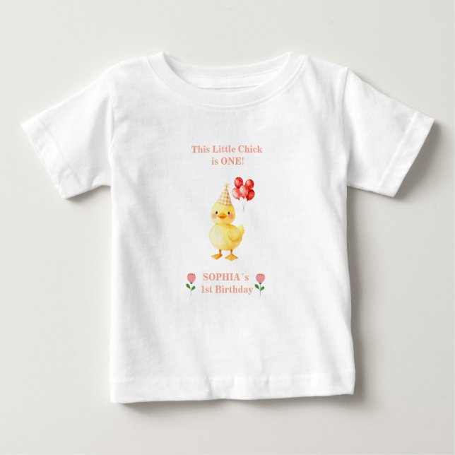 Födelsedagspresent T-shirt för flickor med gårdsdj (Framsida)