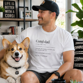 Födelsedagspresent till 'Corgi Pappa' Definition f T Shirt