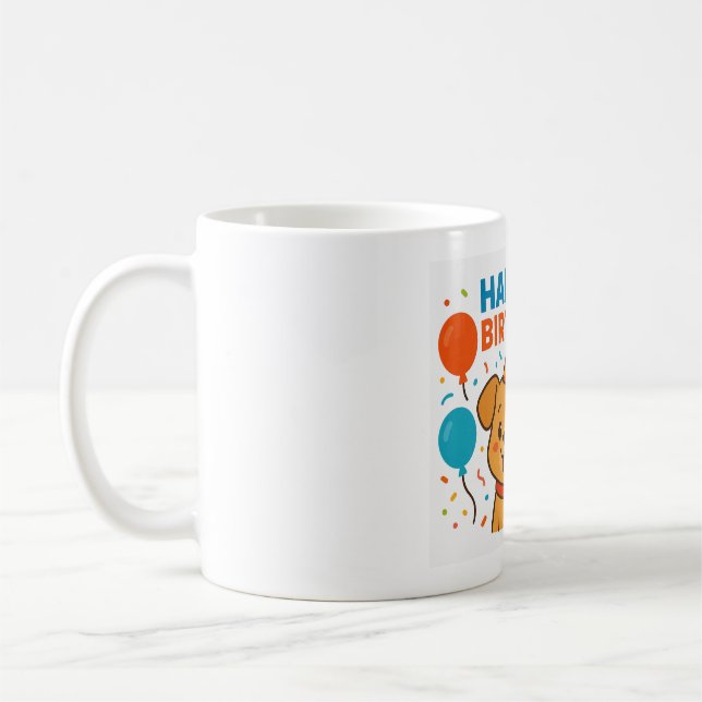 Födelsedagspresent till hund för hundälskare kaffemugg (Vänster)