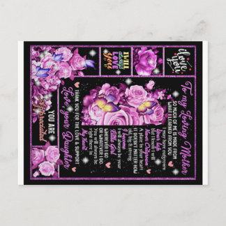 Födelsedagspresent Till Min Mamma, Kärlek Mamma Pr Vykort