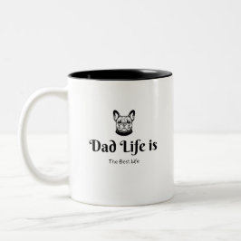 Födelsedagspresent till pappa som älskar hund, Pap Två-Tonad Mugg