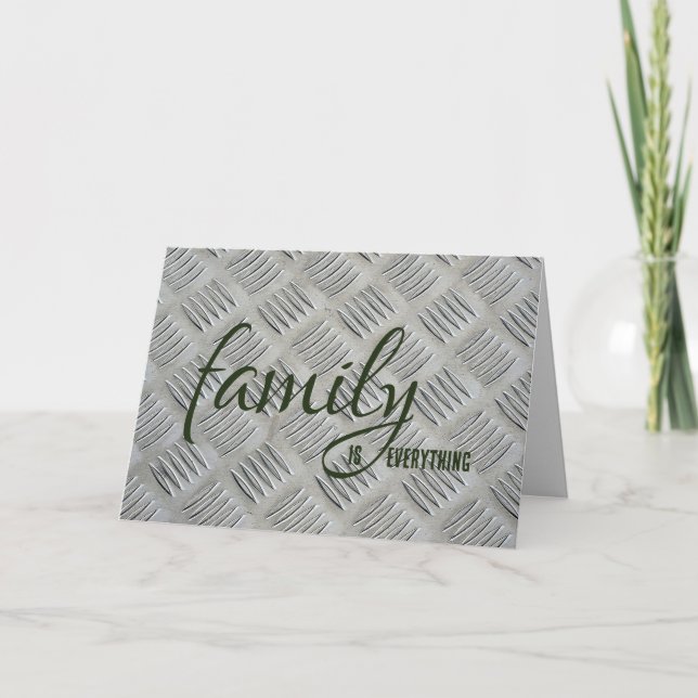 Födelsedagspresent till svåger Grå metalldesign Kort (Framsida)