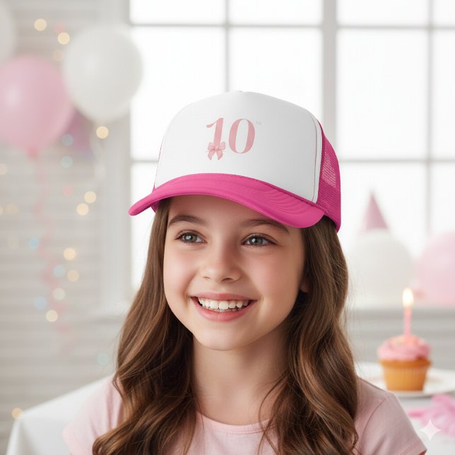 Födelsedagspresent Tjej Rosa Båge Hatt Present Keps (Skapare uppladdad)