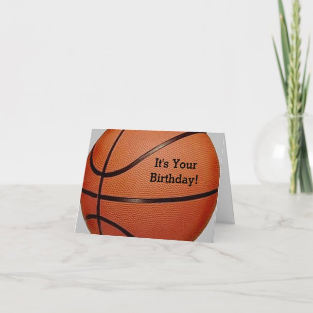 Födelsedagspresentkort med basketdesign kort (Framsida)