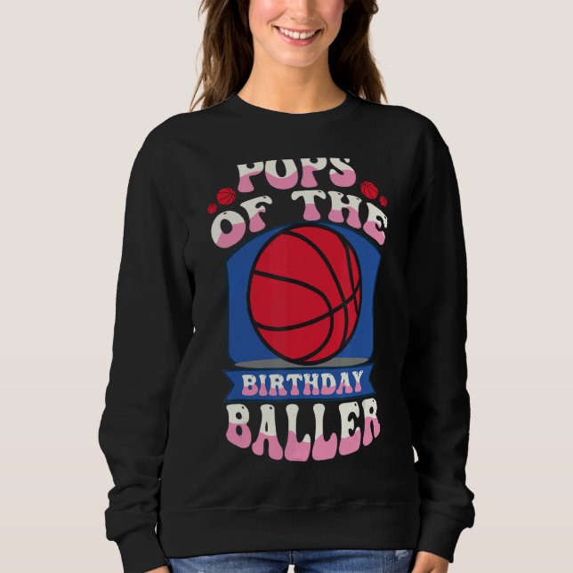 Födelsedagspressen Basketball Theme Bday T Shirt (Framsida)
