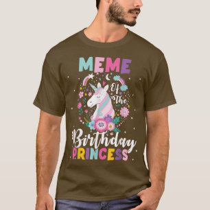 Födelsedagspressen Princess Unicorn Birthday Par T Shirt
