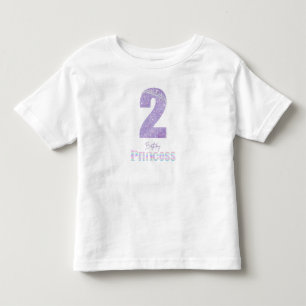 Födelsedagsprinsessa 2 år gammal T-shirt