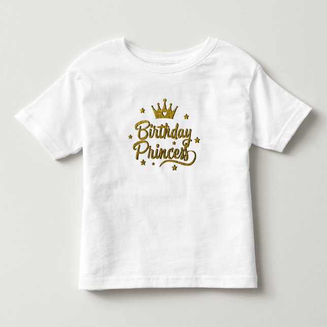 Födelsedagsprinsessa Barn T-shirt (Framsida)