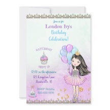 Födelsedagsprinsessa Cupcake Ballonger Lavendel