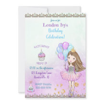 Födelsedagsprinsessa Cupcake Ballonger Lavendel