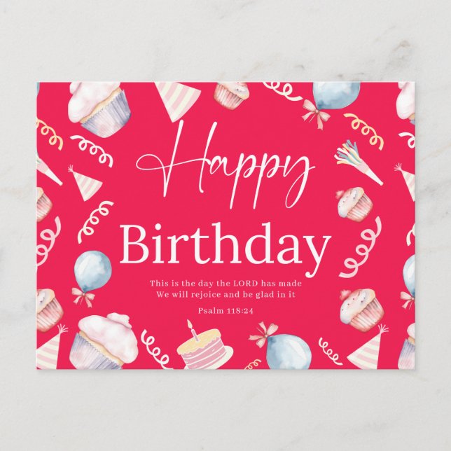 Födelsedagspsalm118:24 Vykort (Framsida)