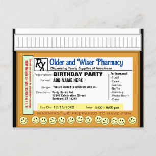 Födelsedagsrecept för kul vykort