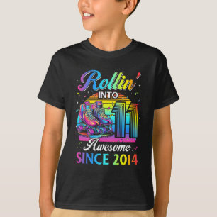 Födelsedagsroller Skating 11th Girl Rollin to 11 S T Shirt