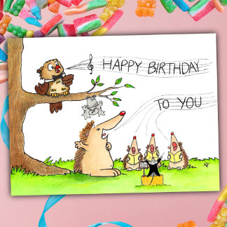 Födelsedagssångare Vykort