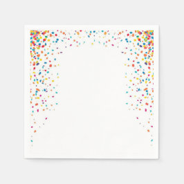 Födelsedagsservetter med regnbågekonfettiram Anpas Pappersservett