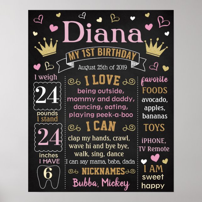 födelsedagsskylt poster (Framsidan)