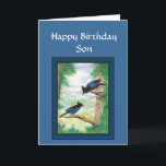 Födelsedagsson - Stellar Jay Bird, Nature, Wildlif Kort<br><div class="desc">Birthday Son - Stellar Jay Bird British Columbias Provincial Bird,  även känd som den långklippta jajen,  bergsjajen och gräs jay.</div>