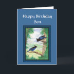 Födelsedagsson - Stellar Jay Bird, Nature, Wildlif Kort<br><div class="desc">Birthday Son - Stellar Jay Bird British Columbias Provincial Bird,  även känd som den långklippta jajen,  bergsjajen och gräs jay.</div>
