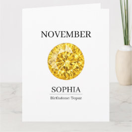 Födelsedagssten i november Födelsedagsnamn Topaz Kort