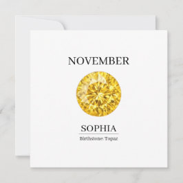 Födelsedagssten i november Födelsedagsnamn Topaz Kort