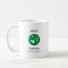 Födelsedagssten Namn Smaragd Maj Kaffemugg