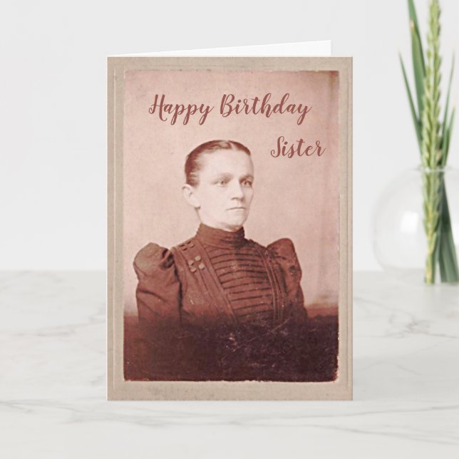 Födelsedagssyster Hoppas du är lyckligare än henne Kort (Framsida)